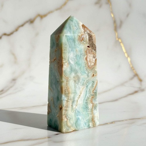 Aragonit obelisk 9cm - obelisk,