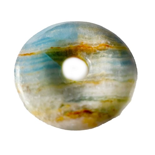 Aragonit blau edelstein donut - blau,